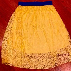 LuLaRoe Lola Lace Midi Skirt